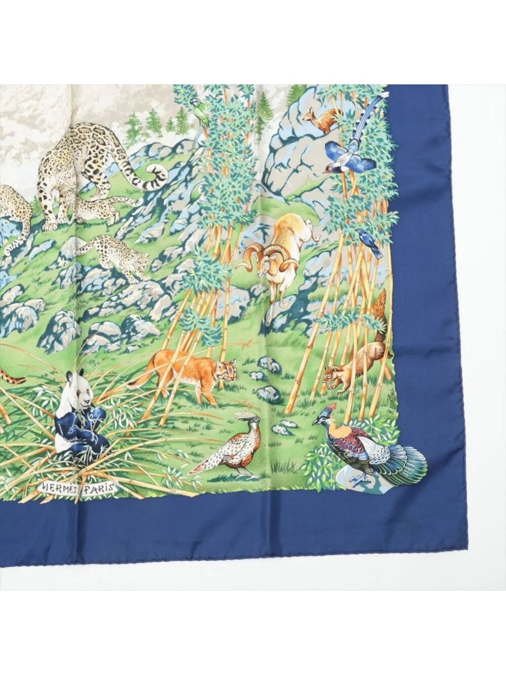 Hermes Carre 90 Sichuan Panda Scarf Silk 100% C Mark Shawl - Picture 4 of 6